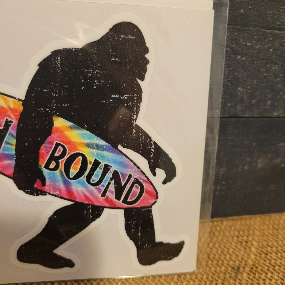 Off the hook big foot and surf board sticker - Picture 3 of 10